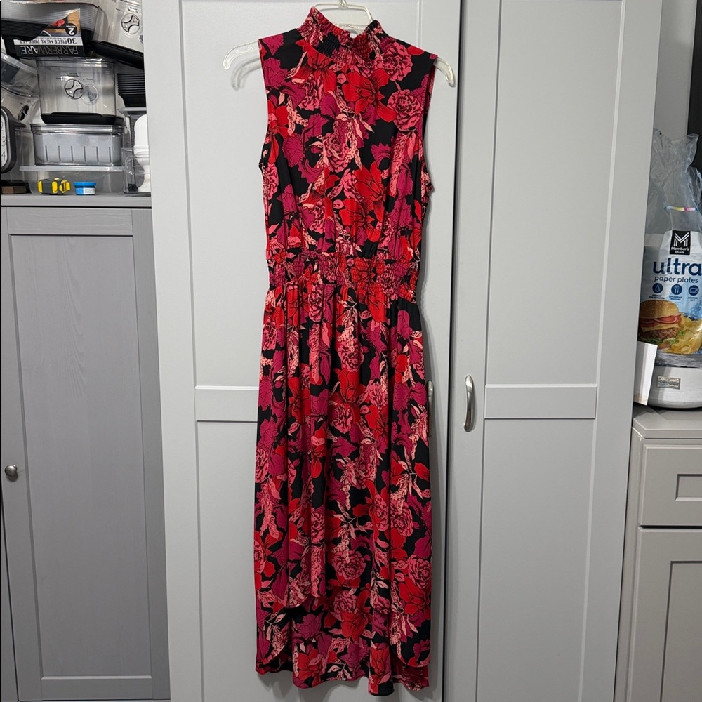 Nanette Lepore Red and Black Asymmetrical Dress